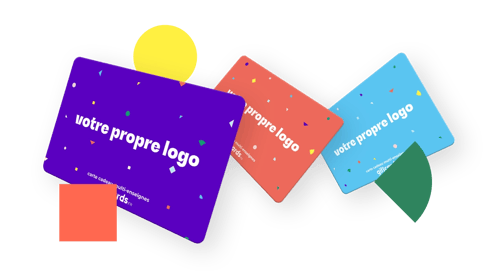 Cartes cadeaux personnalisées avec le logo de l'entreprise